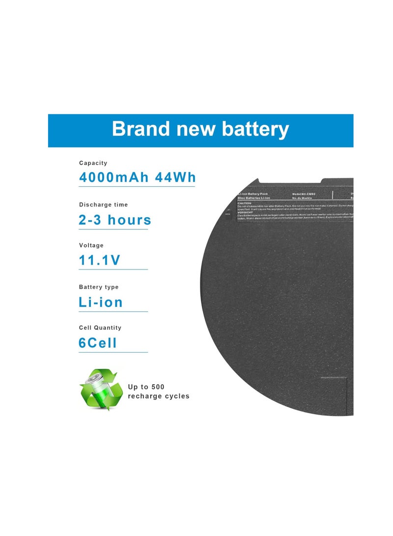 Terabyte بطارية CM03XL تناسب HP EliteBook 740 745 750 755 840 845 850 855 G1 G2، تناسب HP ZBook 14 15u، رقم القطعة: HSTNN-DB4Q HSTNN-L11C-5 HSTNN-LB4R 717376-001 CM03 CM03050XL بطارية لابتوب - Image 3