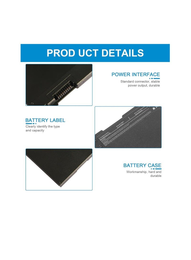 Terabyte بطارية CM03XL تناسب HP EliteBook 740 745 750 755 840 845 850 855 G1 G2، تناسب HP ZBook 14 15u، رقم القطعة: HSTNN-DB4Q HSTNN-L11C-5 HSTNN-LB4R 717376-001 CM03 CM03050XL بطارية لابتوب - Image 5