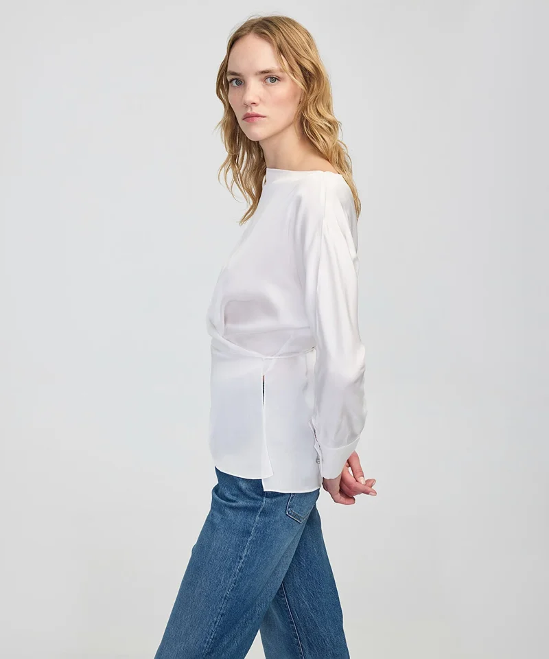 ابيكول Satin-Effect Wrap Blouse