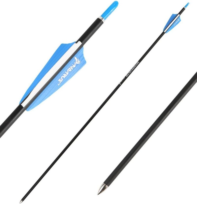 PANDARUS Archery Carbon Arrows 28-Inch Safety Beginner's Target Practice for Compound & Recuve Bow - (Pack of 12) - Image 3