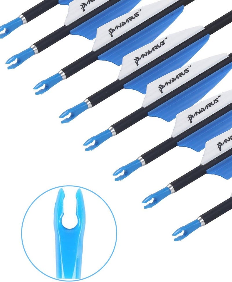PANDARUS Archery Carbon Arrows 28-Inch Safety Beginner's Target Practice for Compound & Recuve Bow - (Pack of 12) - Image 4