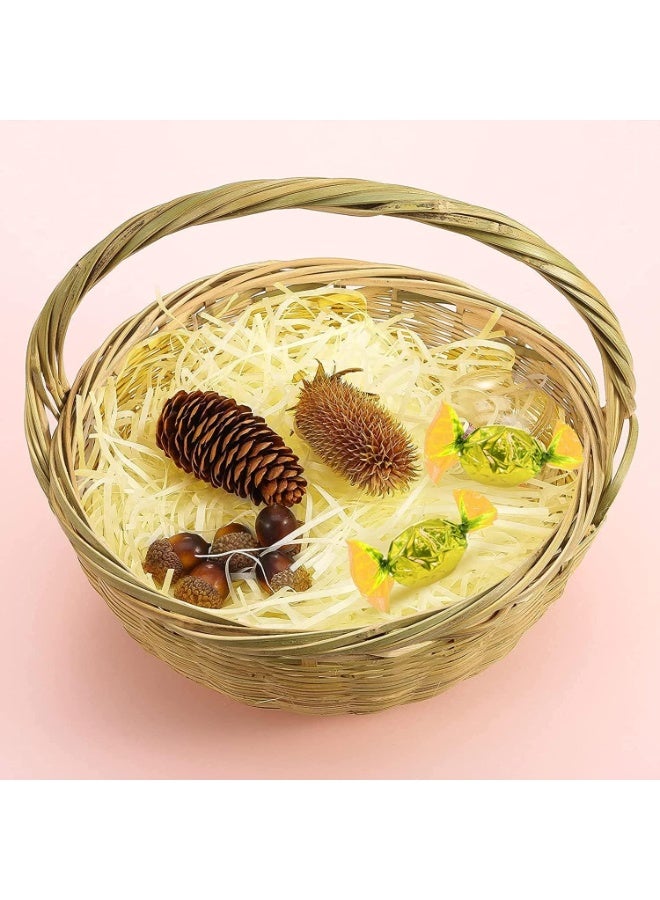 Raffia Paper Shreds Strands Eco Friendly Shredded Crinkle Confetti Crinkle Cut Paper Filling Shredded Paper for Hamper Ramadan Gifts Box Filling (Light Yellow)100g - Image 4