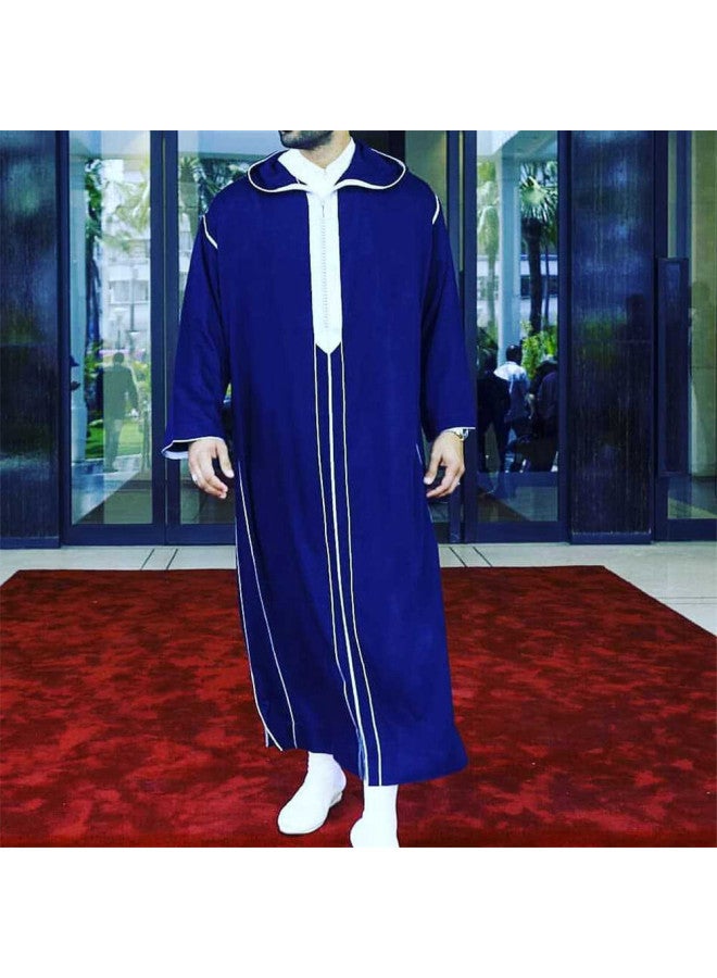 عباية - ثوب عربي رجالي - أسود، مقاس XL - ملابس تقليدية، ملابس إسلامية، عباءة دبي، قفطان، جبة - Image 4