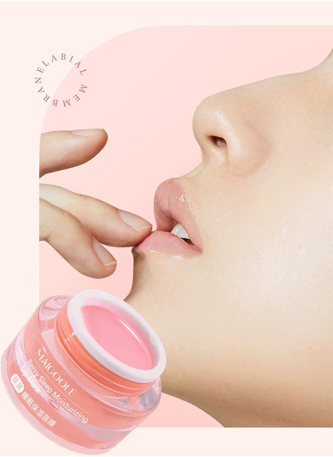 MAIGOOLE - Berry Sleep Moisturizing Lip Mask，Double Effect Lip Sleeping Mask Lip Treatment,Overnight Moisturizing Repairing Lips Mask, Effectively Moisturizes And Repairs Dry Lips 15g - Image 1