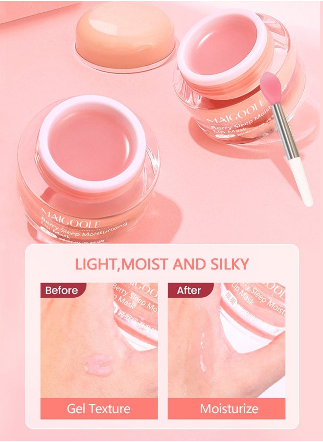 MAIGOOLE - Berry Sleep Moisturizing Lip Mask，Double Effect Lip Sleeping Mask Lip Treatment,Overnight Moisturizing Repairing Lips Mask, Effectively Moisturizes And Repairs Dry Lips 15g - Image 1