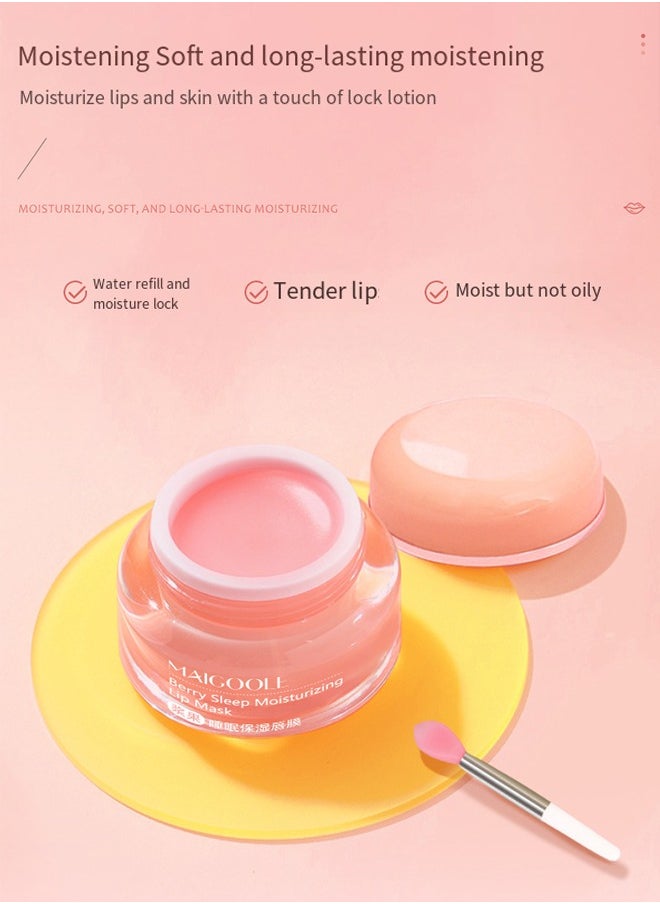 MAIGOOLE - Berry Sleep Moisturizing Lip Mask，Double Effect Lip Sleeping Mask Lip Treatment,Overnight Moisturizing Repairing Lips Mask, Effectively Moisturizes And Repairs Dry Lips 15g - Image 1
