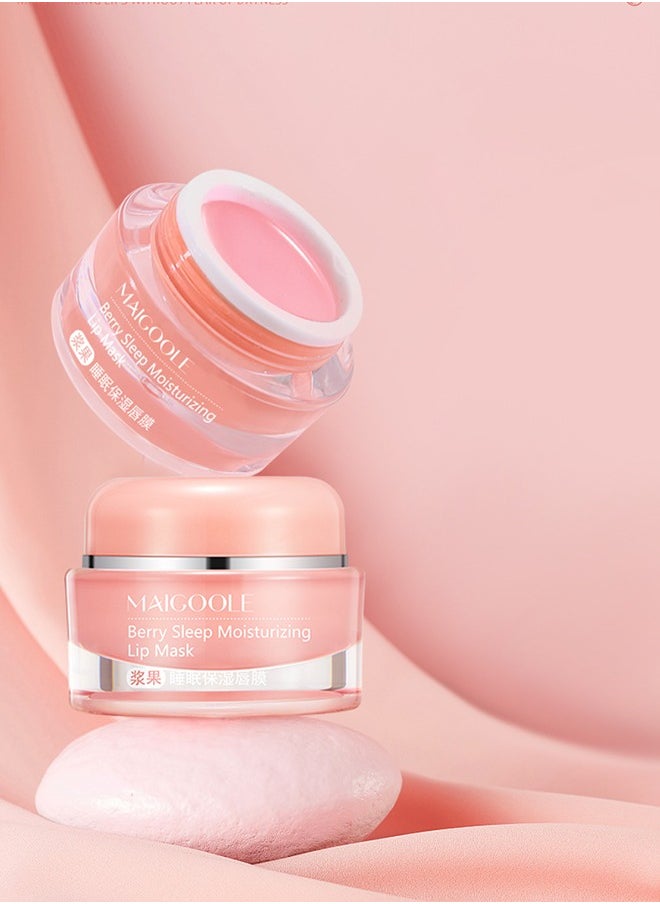 MAIGOOLE - Berry Sleep Moisturizing Lip Mask，Double Effect Lip Sleeping Mask Lip Treatment,Overnight Moisturizing Repairing Lips Mask, Effectively Moisturizes And Repairs Dry Lips 15g - Image 1