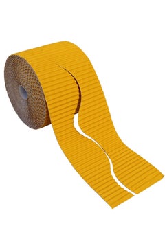 Generic Corrugated Border Roll for School Displays, Gold, 10cm x 7.5m.  - Image 1