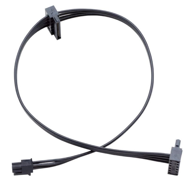 كابل طاقة Mini 4 Pin ATX - 46 سم أسود مستقيم موصلان SATA لأجهزة Lenovo Ideacentre Thinkstation ThinkCentre ThinkSystem Servers Desktop HDD - Image 2