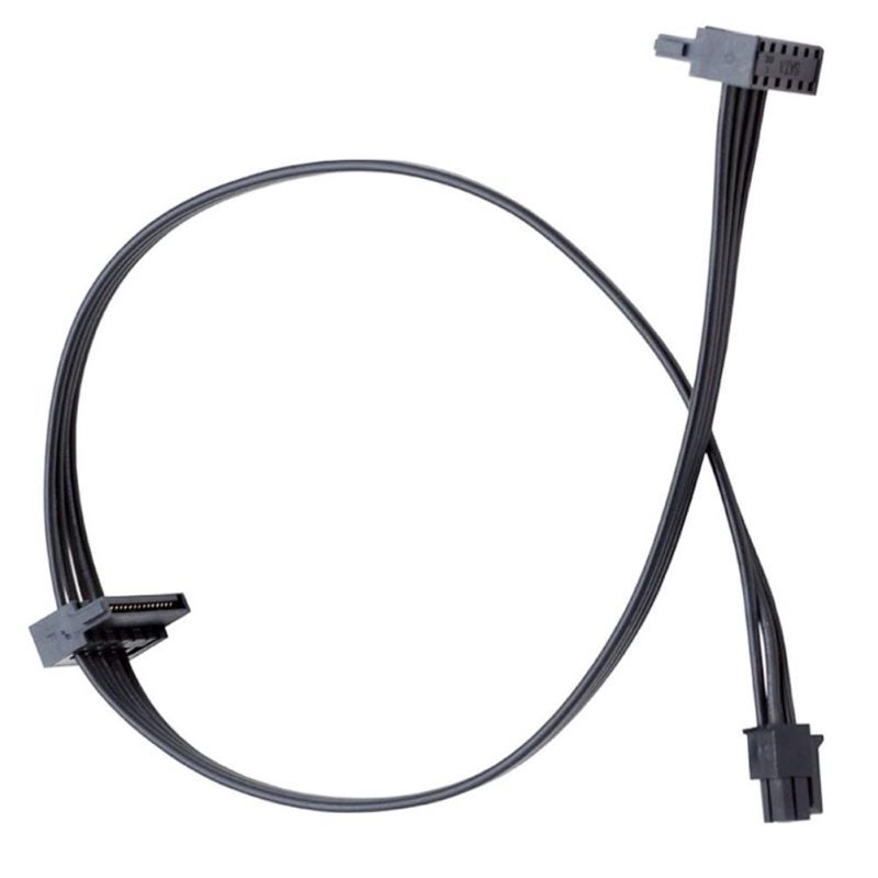 كابل طاقة Mini 4 Pin ATX - 46 سم أسود مستقيم موصلان SATA لأجهزة Lenovo Ideacentre Thinkstation ThinkCentre ThinkSystem Servers Desktop HDD - Image 3