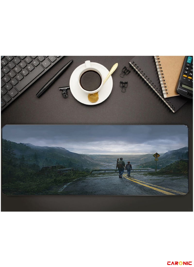 CARONIC - Large Gaming Mouse Pad with Superior Micro Weave Cloth Extended Desk Mousepad with Stitched Edges Non-Slip Base Water Resist Keyboard Pad For Gamer And Office Home TLO 23 - Image 1