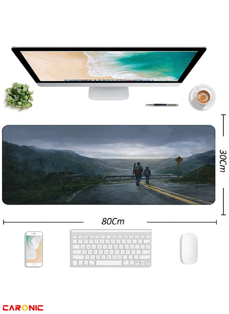 CARONIC - Large Gaming Mouse Pad with Superior Micro Weave Cloth Extended Desk Mousepad with Stitched Edges Non-Slip Base Water Resist Keyboard Pad For Gamer And Office Home TLO 23 - Image 1