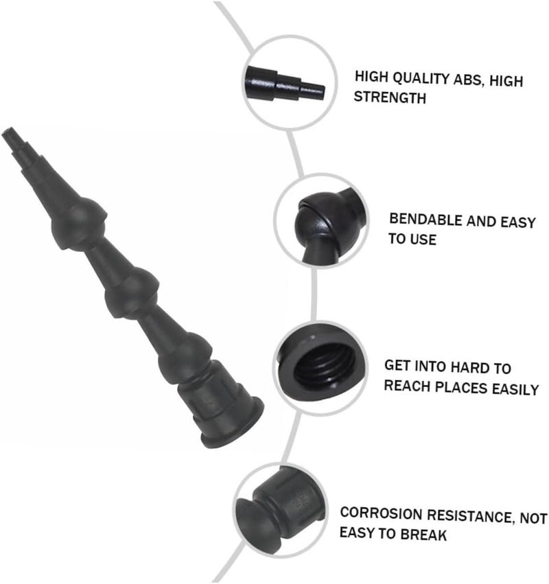 Uonlytech Tip Tool Trim Tool Grout Applicator Caulk Finishing Material Bent Nozzle Extendable Caulk Tips Nozzle - Image 5