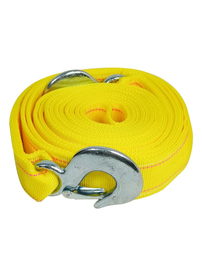 Generic Car Towing Rope 5 meter, 5 Ton Tow Rope with Tow Hooks, Heavy Duty Towing Belt FaJ TR5000H  - Image 2