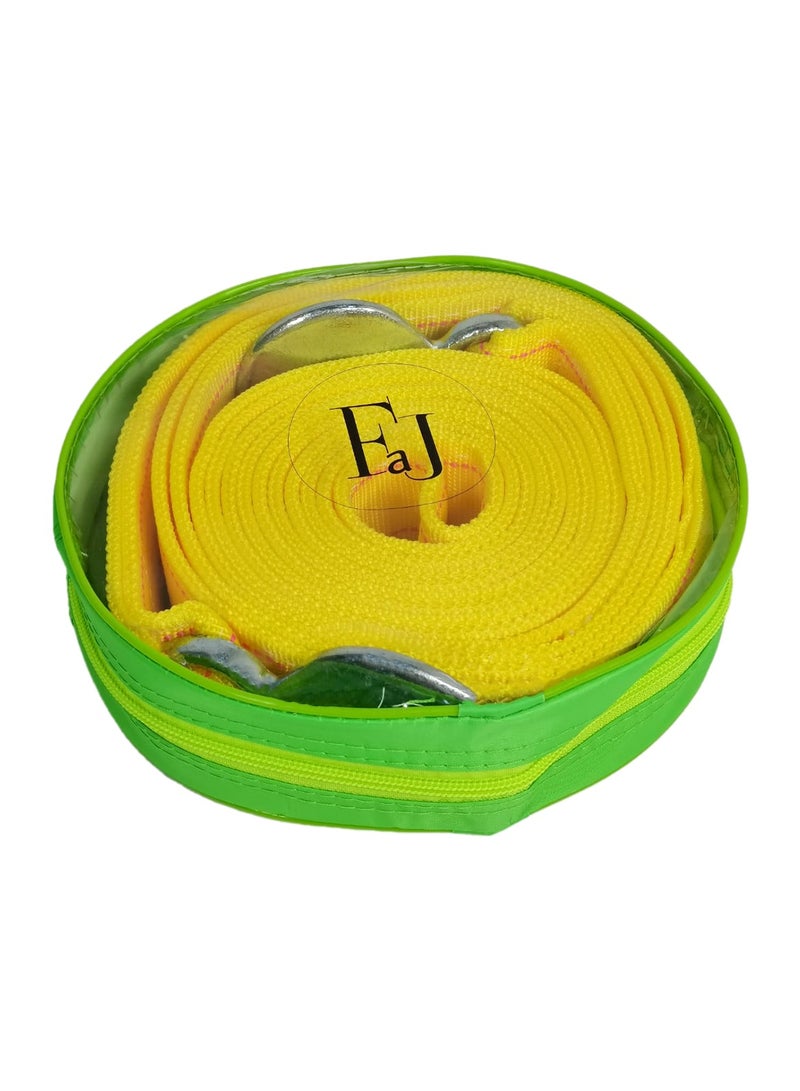 Generic Car Towing Rope 5 meter, 5 Ton Tow Rope with Tow Hooks, Heavy Duty Towing Belt FaJ TR5000H  - Image 3
