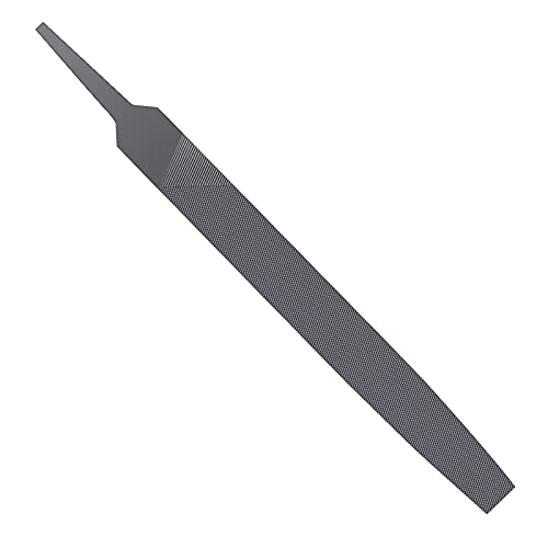 Hatonseyan 6-inch Flat Medium Cut File Double Cut Teeth High Carbon Steel Hand File Single Cut Hardened Without Handle Ideal for Wood, Metal, Plastic - Image 1
