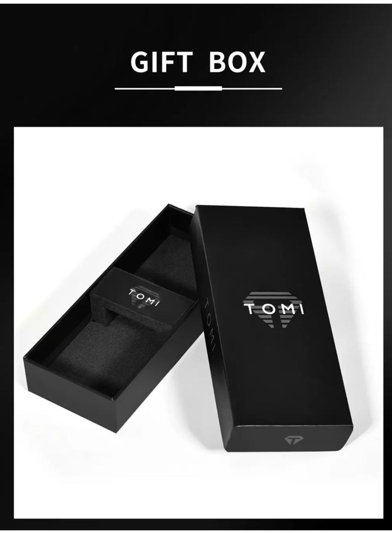 TOMI New Arrival Men's Quartz Watch with Leather Band Alloy Case Watch Simple Design Business Fashion Wristwatches for Male - Image 3