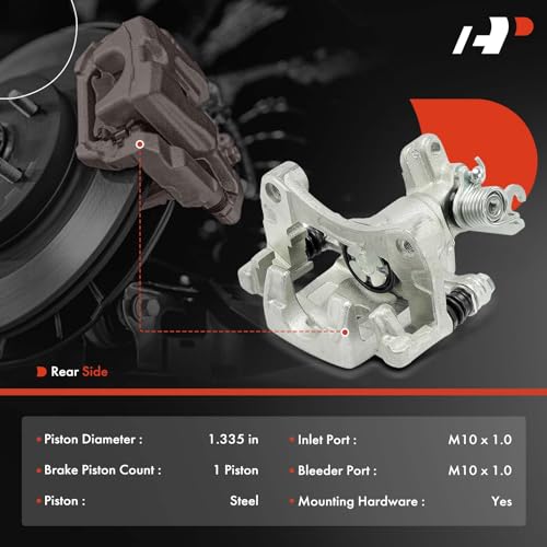 A-Premium Disc Brake Caliper Assembly with Bracket Compatible with Nissan Maxima 1995-2000 & Infiniti I30 1996-2000 - Rear Driver and Passenger Side - Image 2