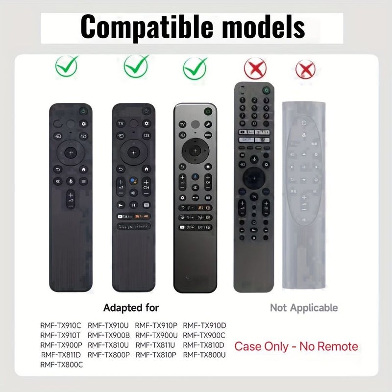 Universal Silicone Remote Control Cover For Sony TX800C TX900 Red Thickened Anti Slip Protective Case - Image 1