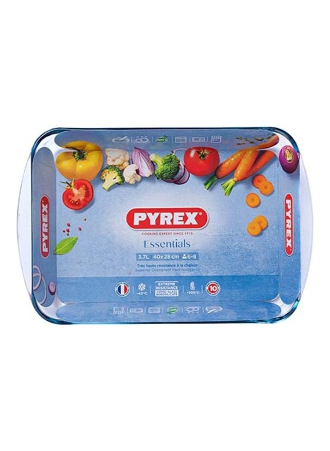 PYREX Glass Rectangular Roaster Clear 40x27cm - Image 3