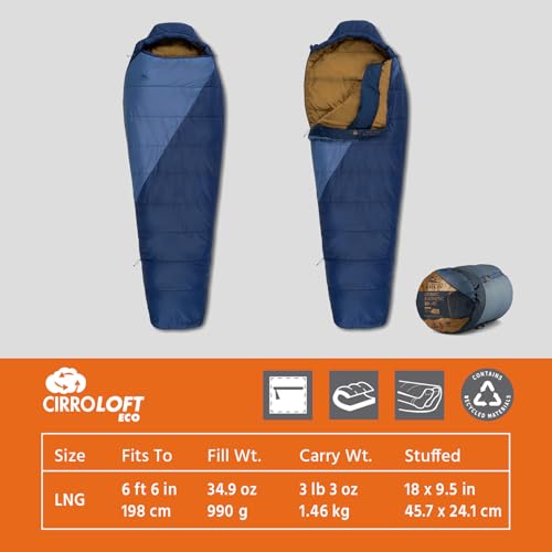 Kelty Cosmic Synthetic Fill 20 Degree Backpacking Sleeping Bag Long Compression Straps Stuff Sack Included 2025 - Image 3