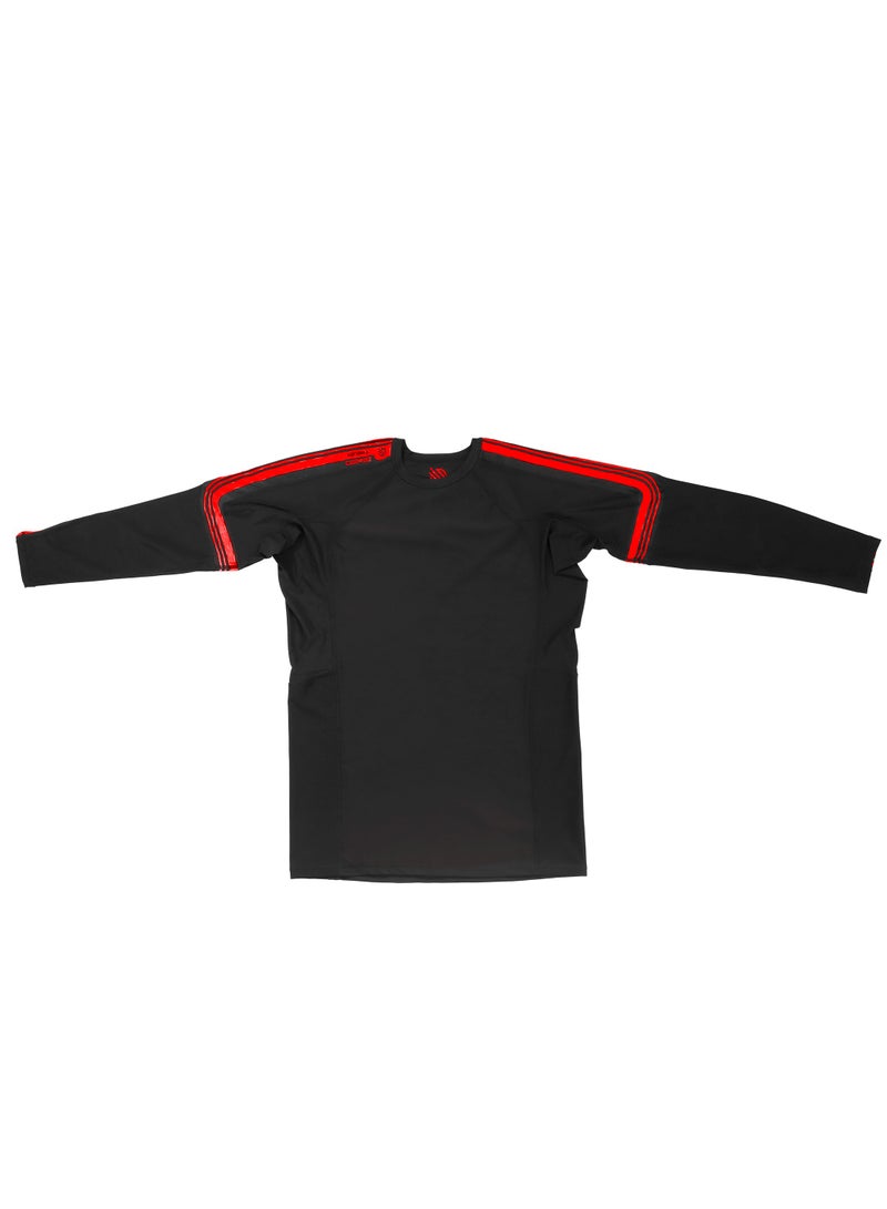 Sanabul Core Long Sleeve Jiu Jitsu Rash Guard MMA BJJ Wrestling Shirt Grappling RED X LARGE - Image 3
