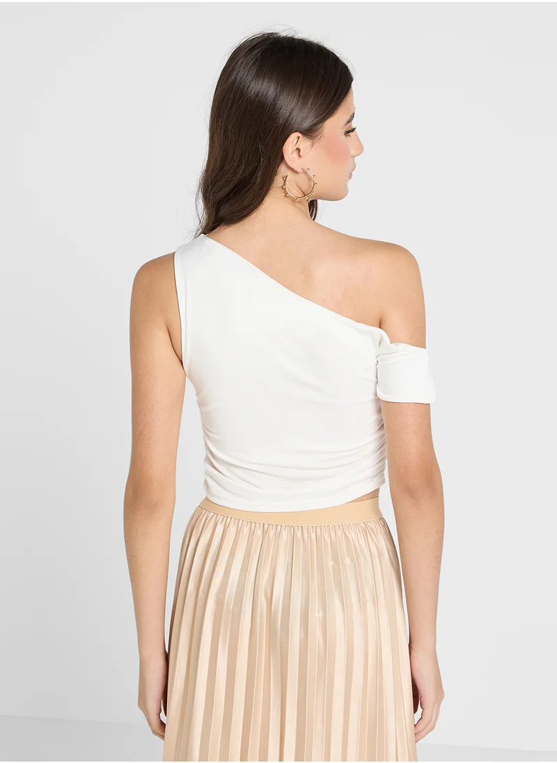 Ginger Drop Sleeve Ruched Top