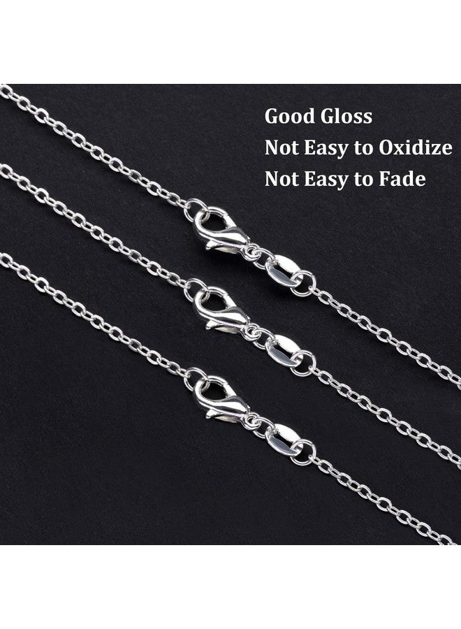 SANNIX 30 Pack Necklace Chains, Silver Necklace Chain Bulk Plated Cable Chain Necklace For Jewelry Making, 18 Inch - Image 4