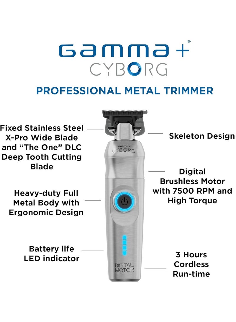 جاما+ ماكينة قص الشعر GAMMA+ Cyborg Professional Meta اللاسلكية المريحة مع محرك رقمي بدون فرشاة - Image 3