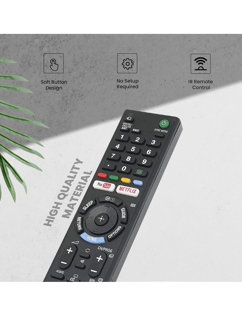 PopZa Replacement Remote Control for Sony TV – Compatible with Sony Bravia, Smart TV, LED, LCD, and 3D Models (RMT-TX101J, RMT-TX102U, RMT-TX102D, RM-ED052, RM-ED060, RMT-TX102D, RMT-TX200E, RMT-TX300E) – Includes Battery - Image 5