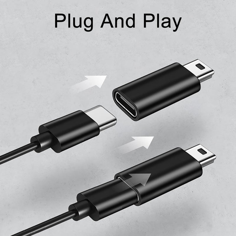 USB C Adapters 6 Pack Black USB C to Micro USB Mini USB Adapter for Samsung Galaxy Macbook Pro - Image 4
