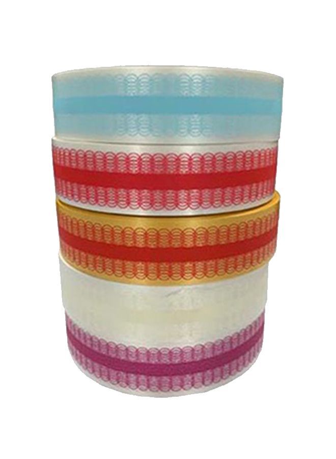NIBEMINENT 5-Piece Imprime Designed Gift Wrapping Ribbon Set Multicolour - Image 1