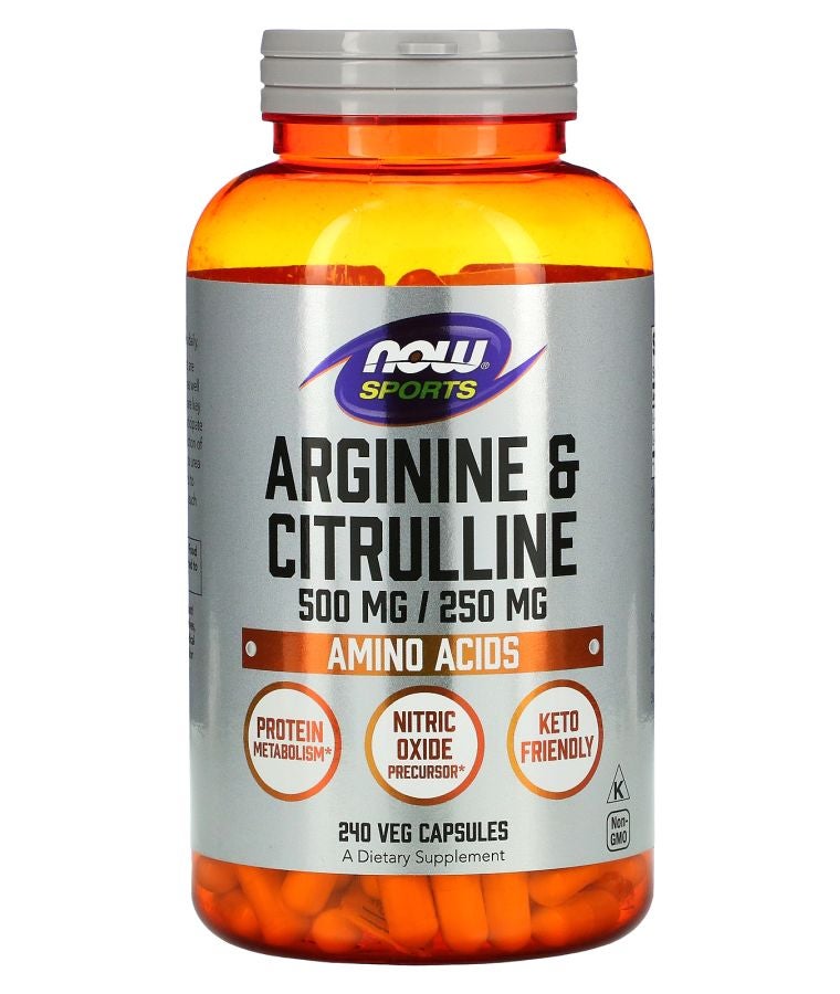 now Sports Arginine & Citrulline 240 Veg Capsules