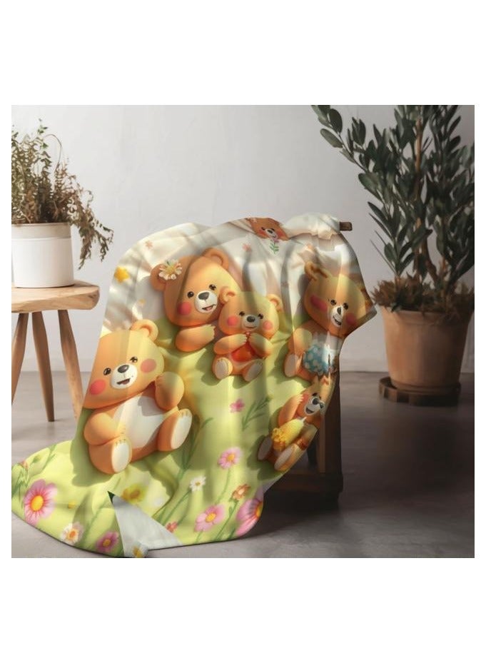general Children's or student cartoon flannel thin blanket (warm and comfortable, suitable for sleep, games) 100cm*150cm - 503 - Image 1