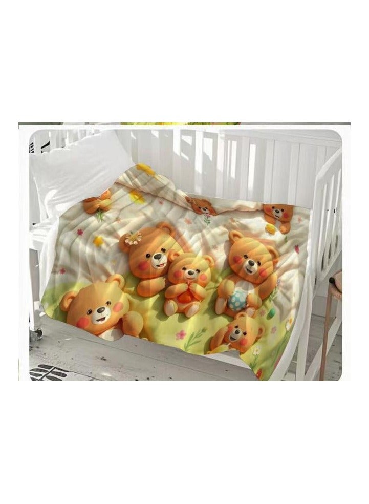 general Children's or student cartoon flannel thin blanket (warm and comfortable, suitable for sleep, games) 100cm*150cm - 503 - Image 3