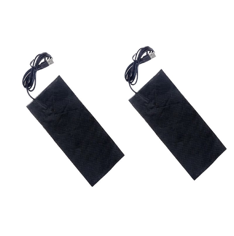 USB Heating Pad Carbon Fiber Keep Warm Foldable Electric Heater Pad for Gloves Black 5V - Image 1
