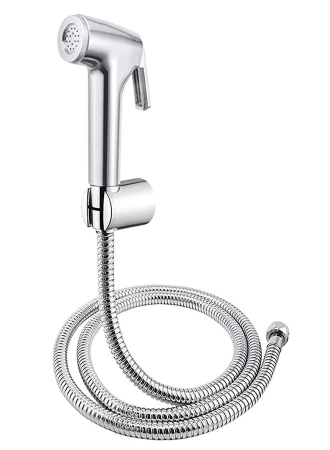 LUVBATH FITTING LUVBATH Wall Mounted Health Faucet Holder | Multi-Purpose Hand Shower Holder in Chrome Finish Silver | ABS Plastic Hook for Bathroom & Kitchen | Pack of 4 | With Screws & Wall Plugs | Without Adhesive - Image 4