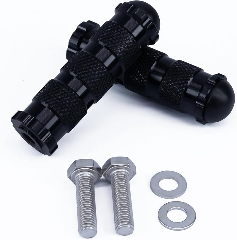 PROCNC DEFUMP Motorcycle Foot Pegs Universal Anti-slip Front Pedal with 8mm Install Bolts - Black - Image 1