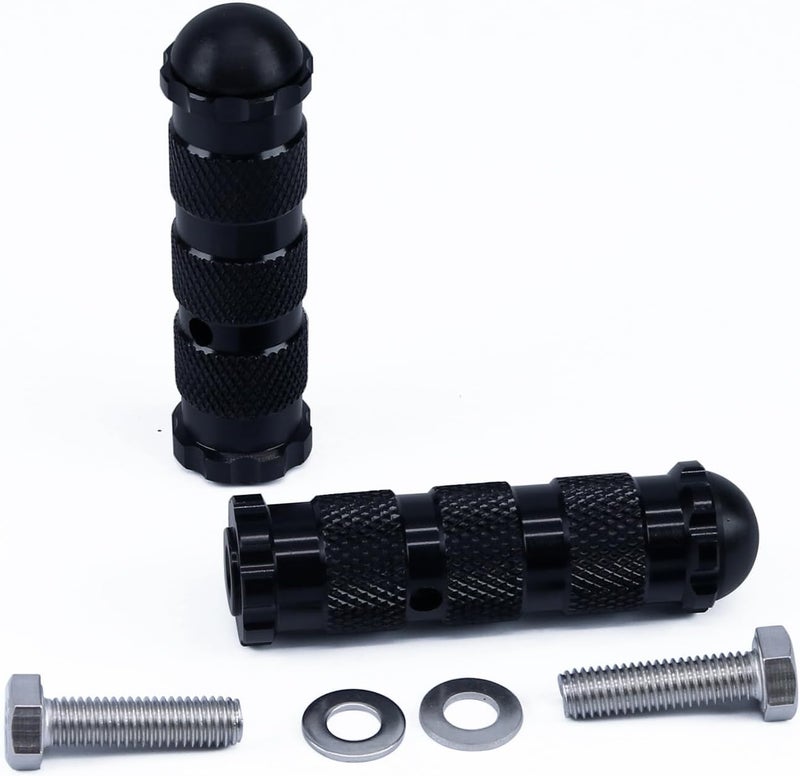 PROCNC DEFUMP Motorcycle Foot Pegs Universal Anti-slip Front Pedal with 8mm Install Bolts - Black - Image 2