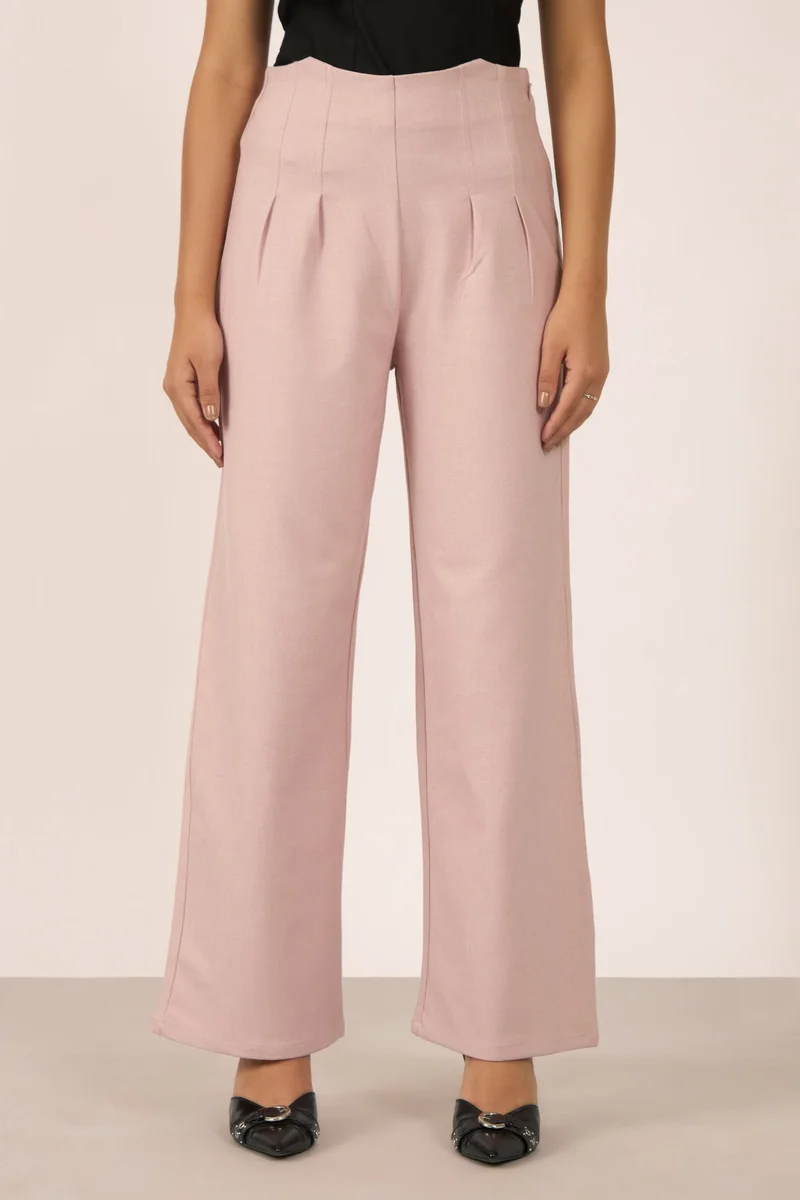 Virgio Virgio Women Rescued Poly Fabric Full Length Solid Trouser