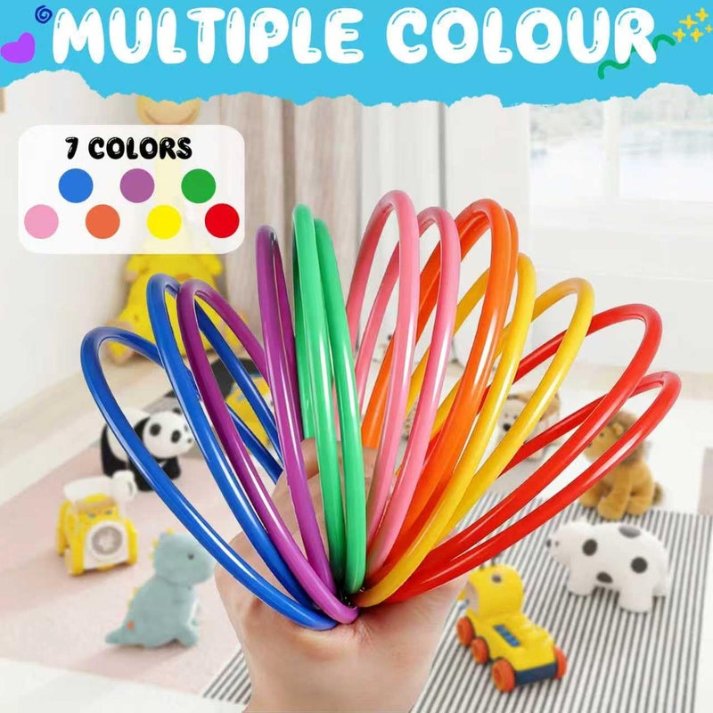 Guirnd 14PCS Multicolor Ring Toss Game, Plastic Outdoor Toss Rings for Outdoor Games, Party Games, Speed and Agility Training (4.7 inch) - Image 3