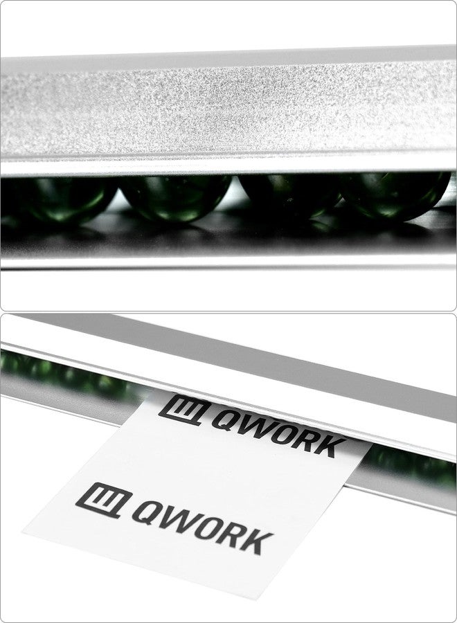 كيو دبليو او ار كي حامل إيصالات QWORK مقاس 48 بوصة، حامل إيصالات مكتبي كبير، قضيب عرض من الألومنيوم، مشبك إيصالات وتذاكر وفواتير للمطاعم والمكاتب والفنادق - Image 5