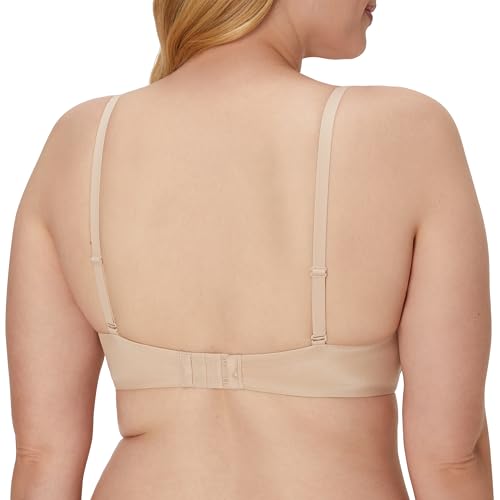 Maidenform DreamWire Underwire Bra, No-Poke Push-Up Bra, Moderate Coverage, Convertible T-Shirt Bra, Paris Nude, 36B - Image 3
