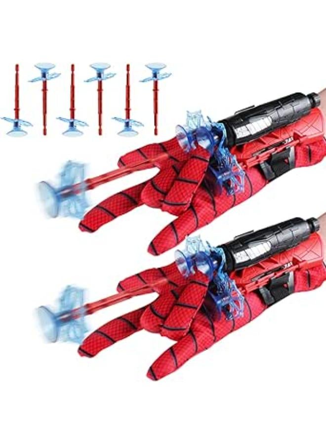 Obidodi Launcher Wrist Toys Set, Spider Toy Launcher Gloves Kids, Spider Web Shooter, Hero Launcher Wrist Toy Great for Kids Boys Costume Cosplay Gift