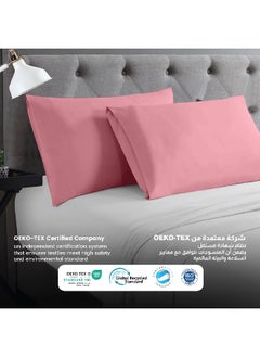 Rest Microfiber Pillow Cases 2 Piece Set 50X75Cm, 20X30 Inches Mauve Pillow Cover Soft Brushed Supersoft Fabric Pillow Cases Standard Size  - Image 3