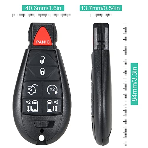 VOFONO Keyless Remote Smart Key Fob Replacement Fit for Chrysler Town and Country 2008-2016, Dodge Grand Caravan 2008-2020, M3N5WY783X, IYZ-C01C Part # 267F-5WY783X 2701A-C01C - Image 5