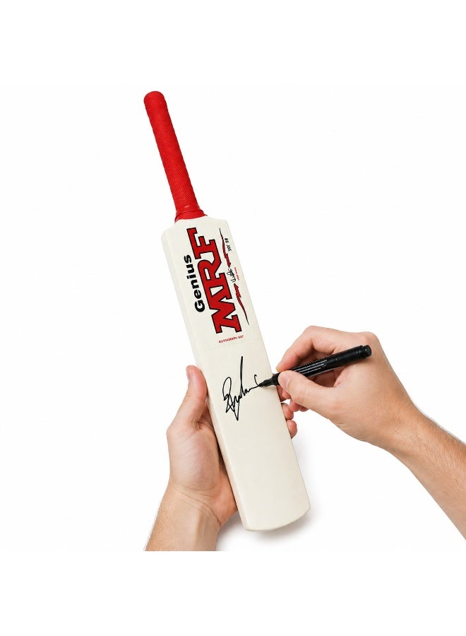 MRF Genius Autograph Mini Cricket Bat 15 Inch | Premium Wooden Mini Bat | Cricket Memorabilia | Collectible Display Bat | Perfect Gift for Cricket Fans - Image 1