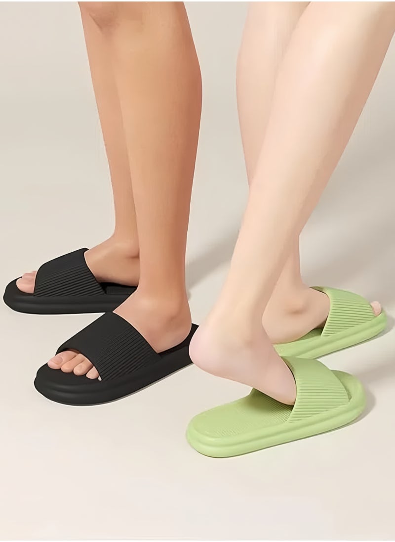 CHU DAI Cloud Slippers for Women and Men, Pillow House Slippers Shower Shoes Indoor Slides Bathroom Sandals, Ultimate Comfort, Lightweight, Thick Sole, Non-Slip, Easy to Clean  - Image 2