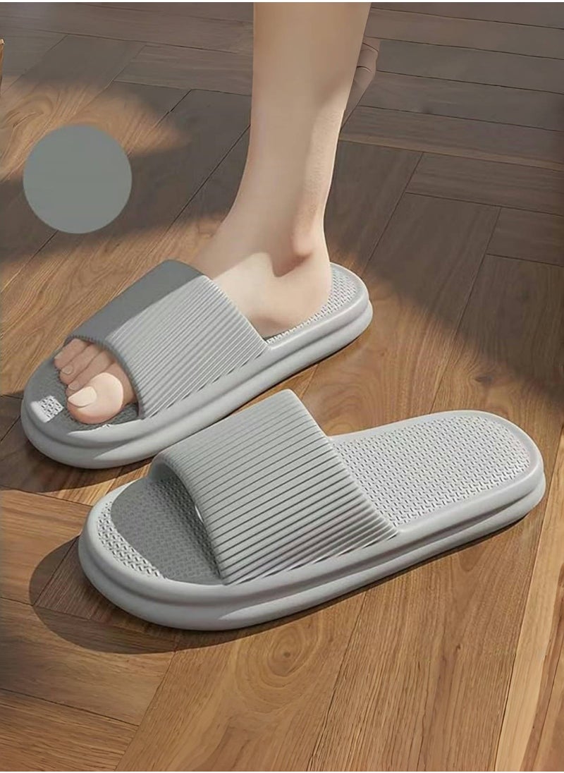 CHU DAI Cloud Slippers for Women and Men, Pillow House Slippers Shower Shoes Indoor Slides Bathroom Sandals, Ultimate Comfort, Lightweight, Thick Sole, Non-Slip, Easy to Clean  - Image 4