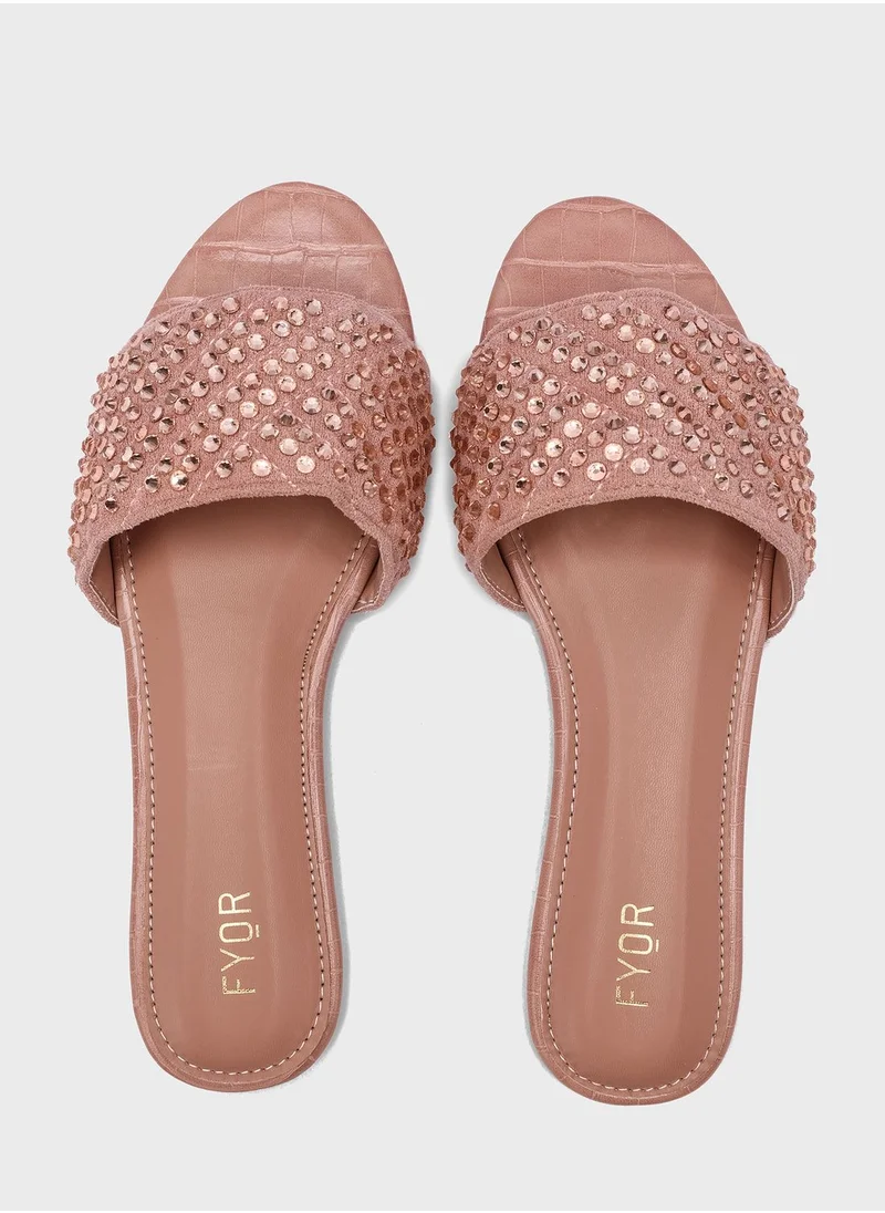 FYOR Open Toe Flat Sandals